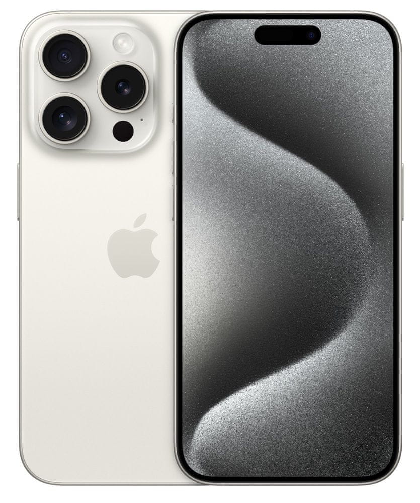 Apple iPhone 15 Pro, 1TB, White Titanium (MTVD3SX/A)
